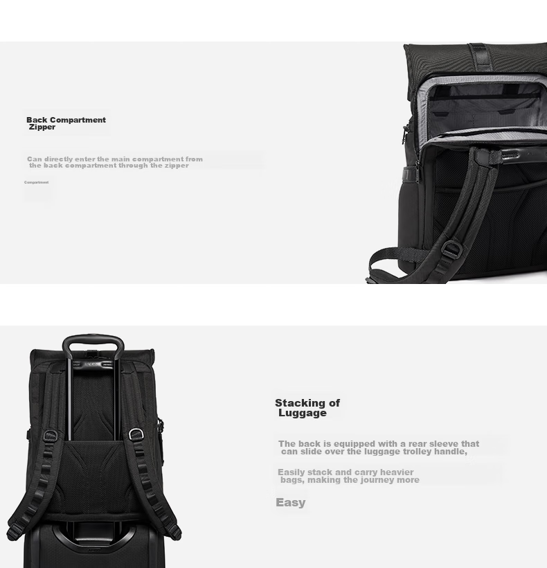TUMI Men's Lightweight Commuter Backpack Laptop Bag Fashion Flap 9