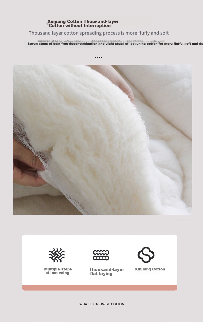 Yunjin Cotton Quilt with Duvet Cover, Pure Xinjiang Cotton Comforter for Single Person, Autumn And Winter Bedding, 6 Jin (3 Kg), 150x200cm, Star Patter 9