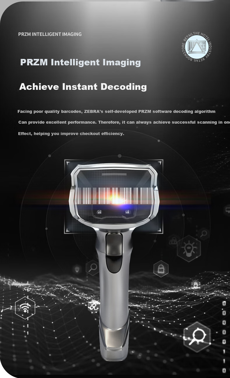 ZEBRA DS8178SR Barcode Scanner, Wireless Scanning Gun, Data Collection Barcode QR Code, Cashier Medical Insurance Payment, Pharmaceutical Traceability Logistics Express Delivery Inquiry Spare Parts Inventory 4