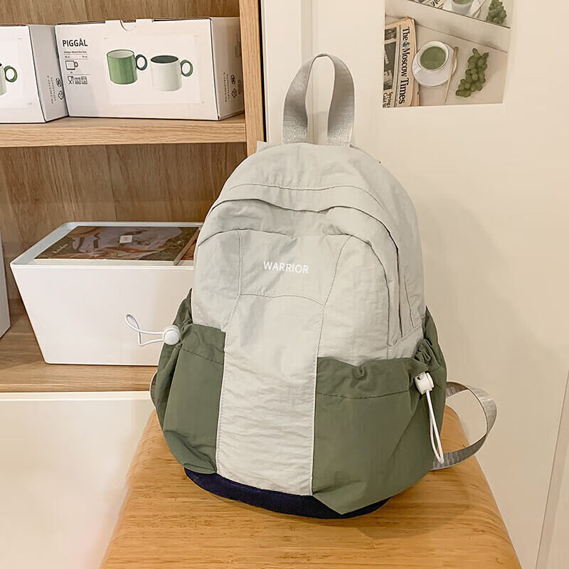 Warrior Unisex Outdoor Travel Backpack Nylon School Bag Colorblock Casual Hiking Bag for Women and Men