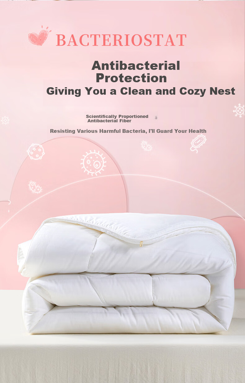 Fuannaertong Pure Cotton Jacquard Antibacterial Seven-Hole Fiber Quilt, Kindergarten Spring And Autumn Bedding, 1.6 Jin (800g), 120*150cm, Pink 4