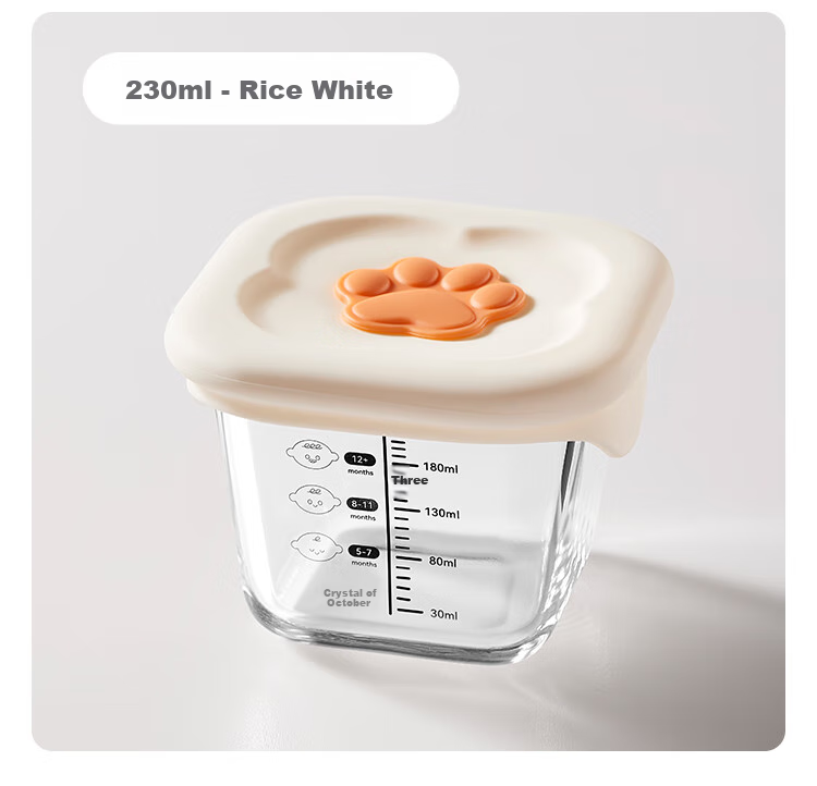 Shiyuejiejing Baby Food Storage Container, Glass Food Preservation Box, Infant Food Storage Jar, Suitable for Steaming, Cooking, And Freezing 18
