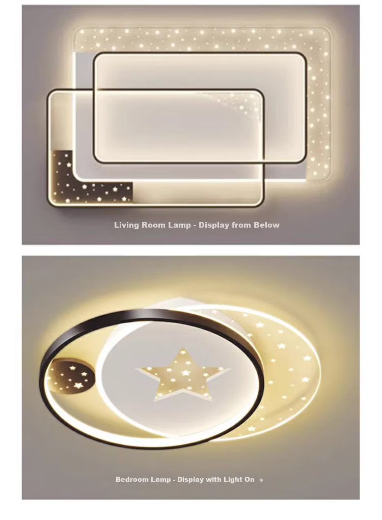 HD Full Spectrum Voice-Controlled Ceiling Light, LED Living Room Light, Bedroom And Dining Room Zhongshan Lighting Fixture, 26 Styles Whole House Set with Installation Included 13