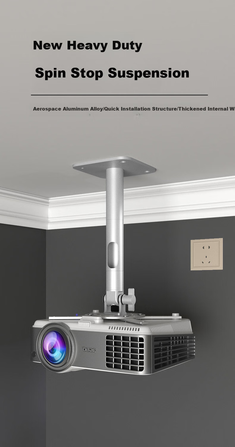 CINE Projector Ceiling Mount Bracket for Home Installation, Ceiling Support for Epson CO-W01/FH01, BenQ i750, UGREEN Q10, Orange Projector Ceiling Mount PH70-30 Silver 1