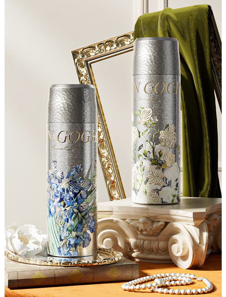 Big Car Pure Titanium Insulated Tea Separation Van Gogh Collaboration Outdoor Portable Car Travel Office Tea Cup Gift Stew Tea Cup 3