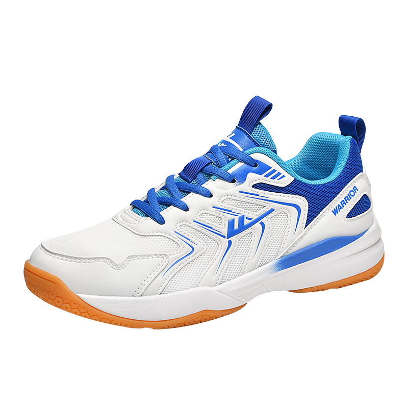 Warrior Badminton Shoes Table Tennis Shoes Tennis Shoes Training Shoes Unisex Parent-Child Model 1033 White Blue Size 38