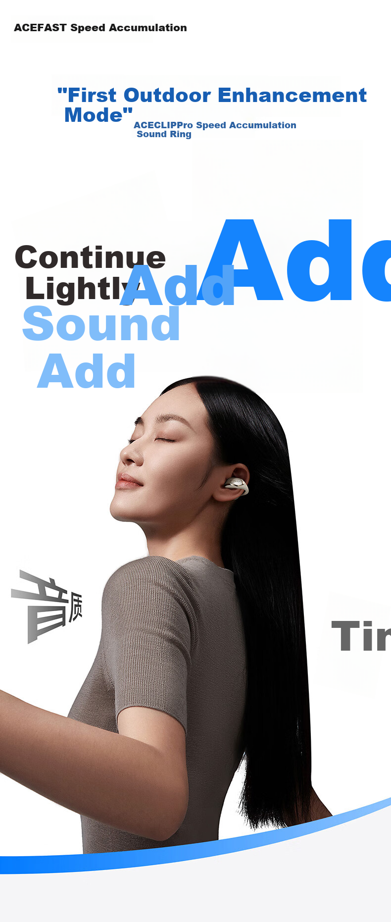 ACEFAST [Subsidies] Jisu Juoyin Open-Ear Clip-On Bluetooth Headphones, 2026 New Air-Bone Conduction Concept, Call Noise Reduction, Sports Running Earphones, Wireless Non-I 6