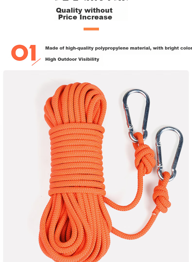 Kanle Outdoor Thickened Clothesline, Outdoor Quilt Drying Tool, Non-Slip Windproof Travel Car Roof Hanging Clothes Rope 10