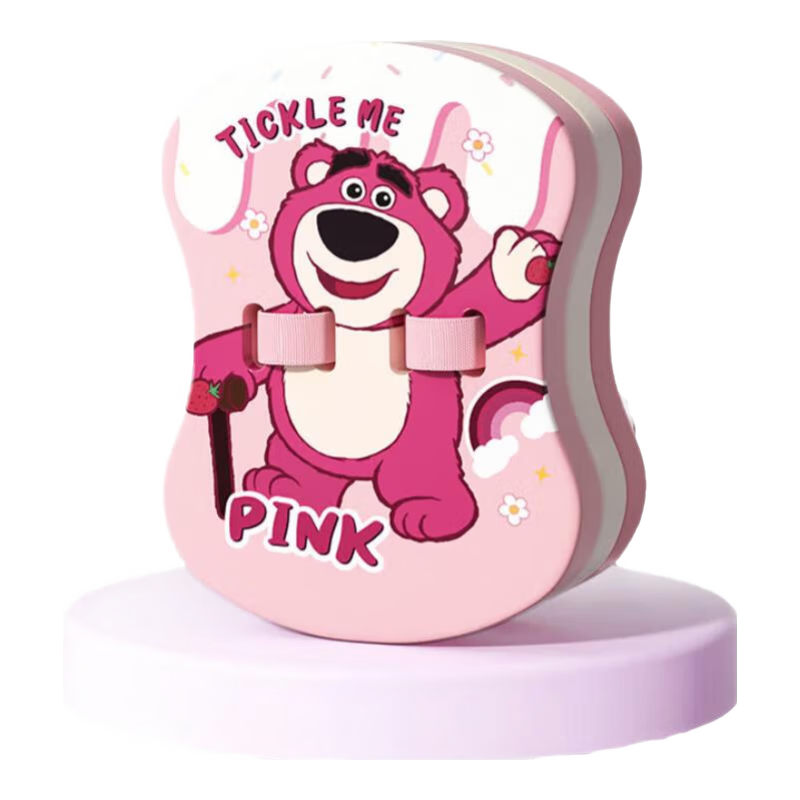 Dishini Children's Swimming Float Board for Beginners, Kickboard Auxiliary Buoyancy Aid D95706 Strawberry Bear Pink Back Float