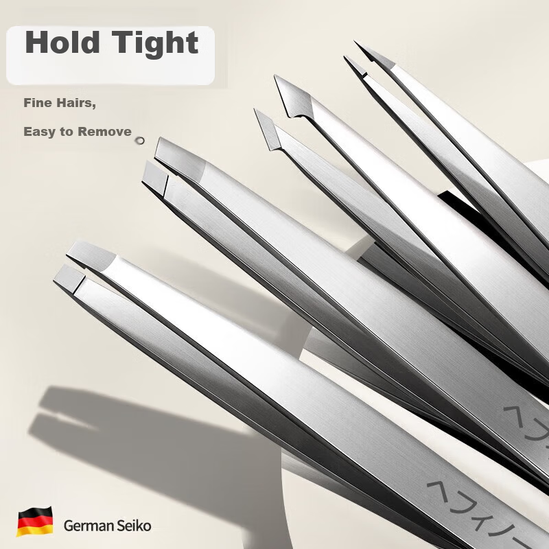 Haifeinuo Eyebrow Tweezers, High-Precision Hair Removal Tool, Eyebrow Pluckers, Beard Trimmers, Hair Clips, False Eyelash Applicators, 4 Pieces