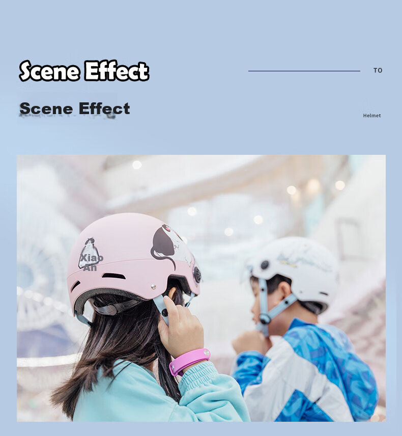 Xiaoan Children's Helmet, Electric Vehicle 3C Certified, Lightweight And Breathable, for Boys And Girls, Riding Half Helmet, Motorcycle And Electric Scooter Safety Helmet, Summer Helmet, SONGSHU 0811s 18