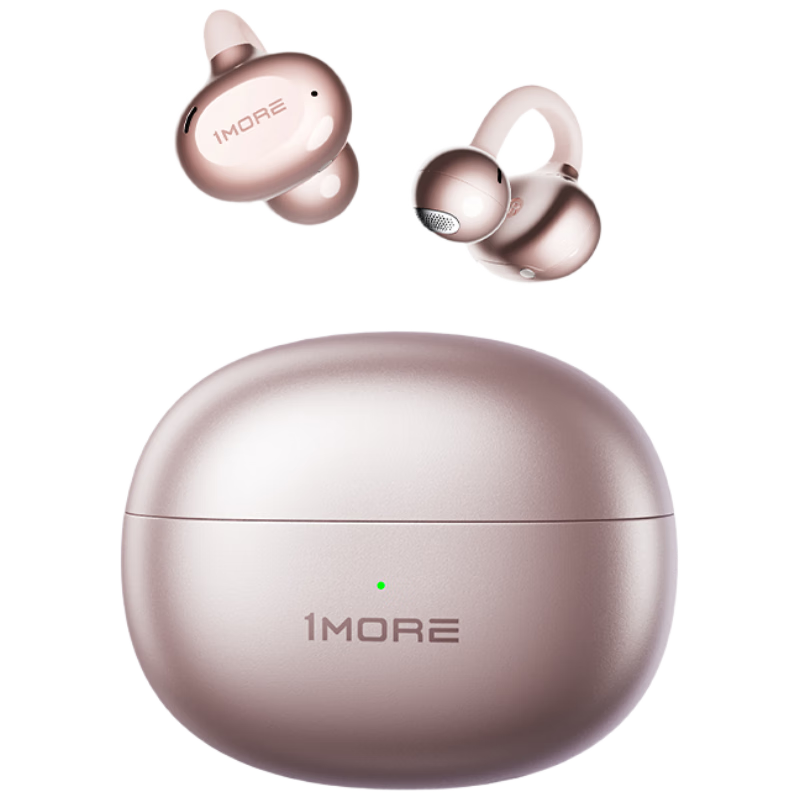1MORE S20PRO Bluetooth Earphones, Clip-On Style, Non-In Open-Ear, Air-Bone Conduction Concept, Sports Long Battery Life, Call Noise Reduction, Suitable for Mobile Phones, Jay Chou, Champagne Gold