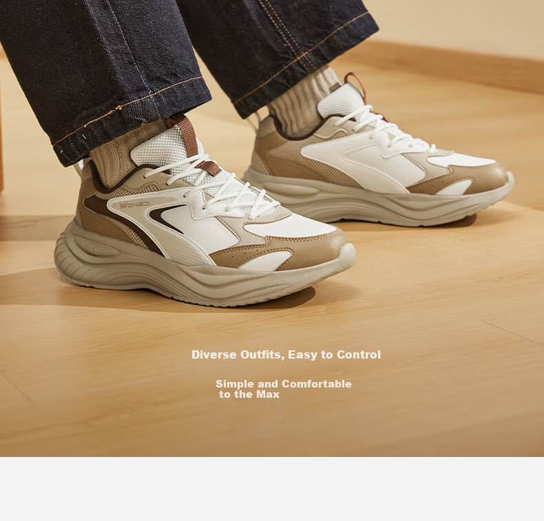 361° Men's Sports Shoes, Spring And Summer Leather Upper, Waterproof Commuter Shoes, Casual Thick-Soled Dad Shoes, 672536704-1 7