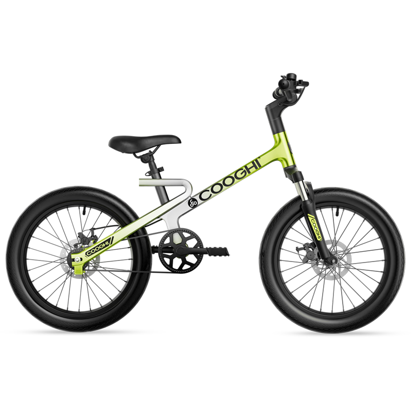 Coolqi Kids Bicycle F1 20-inch Magnesium Alloy Lightweight Shock Absorbing Inflatable Tires Beginner Training Wheels 3-8 Years Coolqi Green