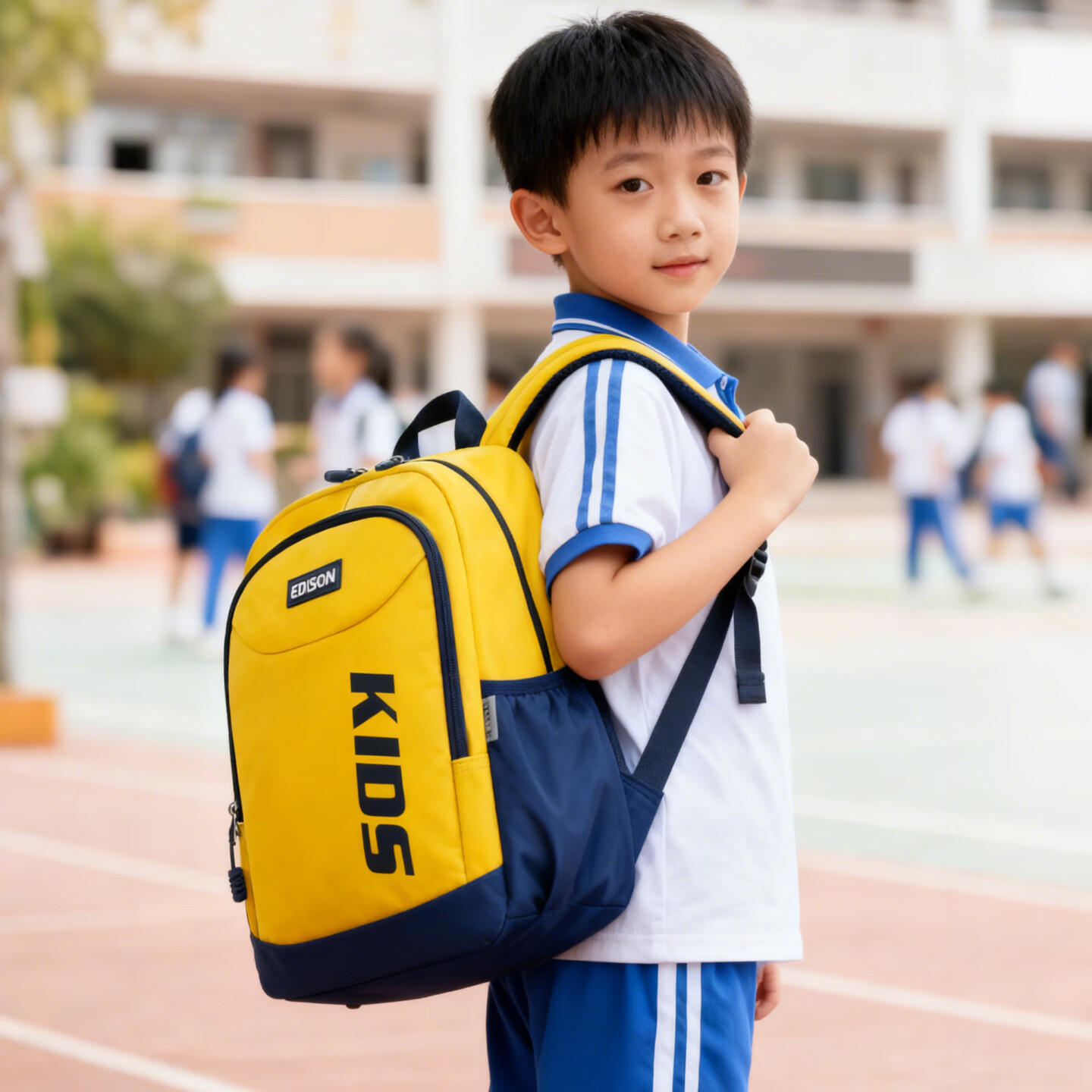 Edison Elementary School Backpack for Grades 1-3, Children's Double Shoulder Bag, Spring And Autumn Outings, Study Trip, Lightweight Small Backpack L29-1