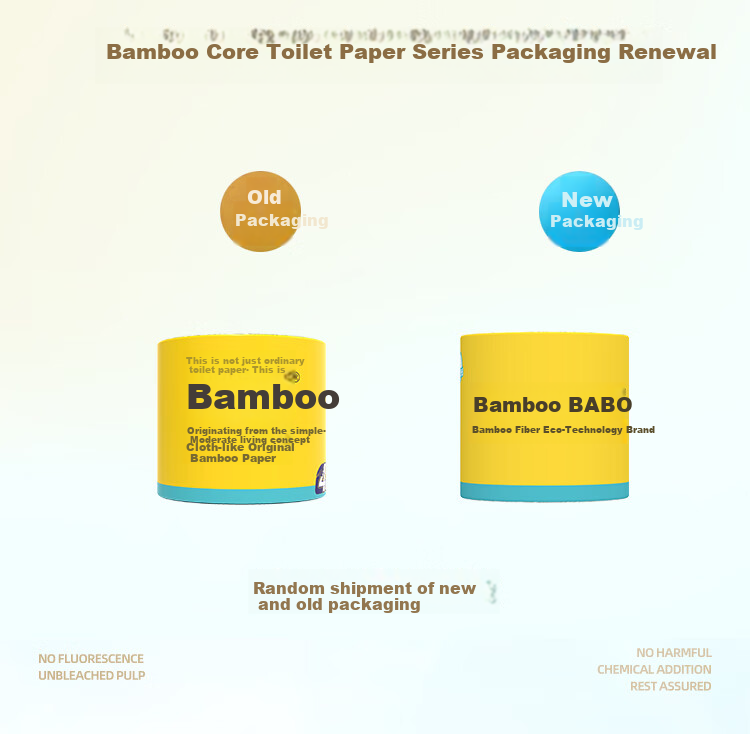 Banbu Core Roll Toilet Paper, 4-Ply, 150g*24 Rolls, Natural Color, Bathroom Tissue, Toilet Paper, Facial Tissues, Whole Box 2