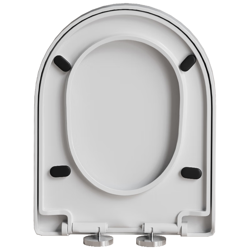 BSITN Slow-Closing U-Shaped Enlarged Toilet Seat Cover Universal Thickened Old-Style Toilet Ring BP040