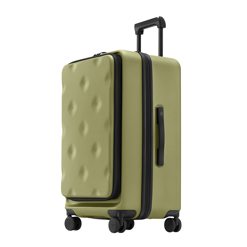 Bromen Bags Large Capacity Side-Opening Luggage Trolley Travel Carry-On Suitcase 20 Inch Moss Green