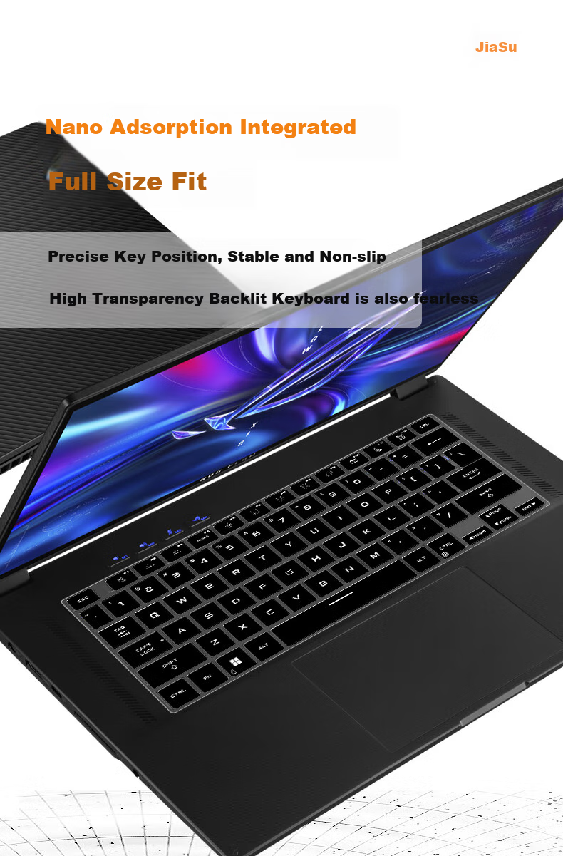 Jiasu Keyboard Protector for ROG Moba7 Plus/Moba7 Plus Ultra Edition/Moba6 Plus/Gun God6 Plus Laptops, Black Keyboard Film 1