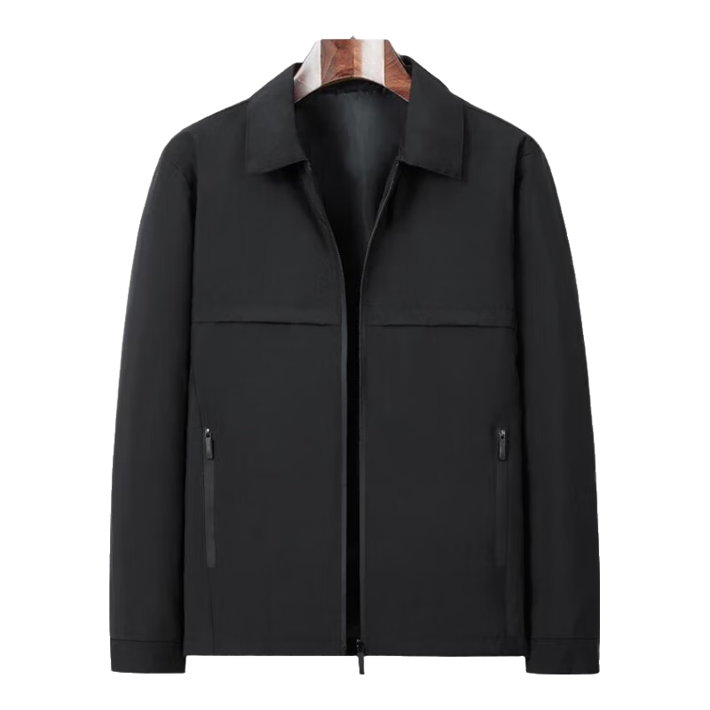 TUCANO Men's Spring Autumn Jacket Lapel Business Casual Executive Coat Fashion Versatile Comfortable Top Black XL