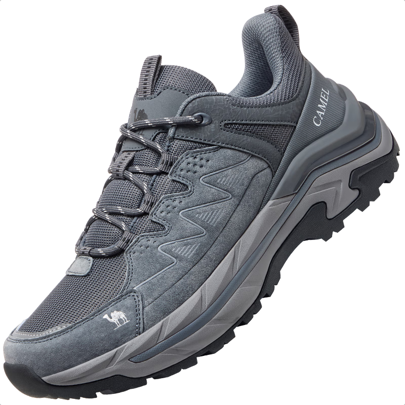 CAMEL Outdoor Hiking Shoes, 2025 Autumn New Arrival, Non-Slip, Wear-Resistant, Breathable, Lightweight Trekking Sneakers, 3008, Dark Gray, Size 41