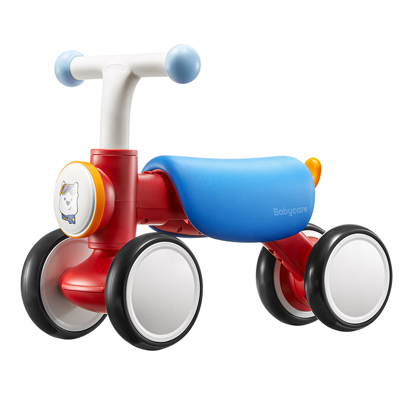 Babycare Children's Balance Bike Four-Wheel Scooter Toy Baby Walker Gift Box 1-3 Years Old Birthday Gift Lola Red
