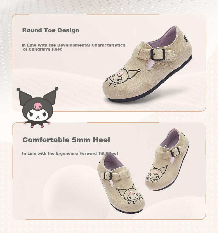 BALABALA Girls' Princess Shoes, Retro Birkenstock-Style Shoes, Spring And Autumn Footwear [Sanrio IP] 208325141020 4