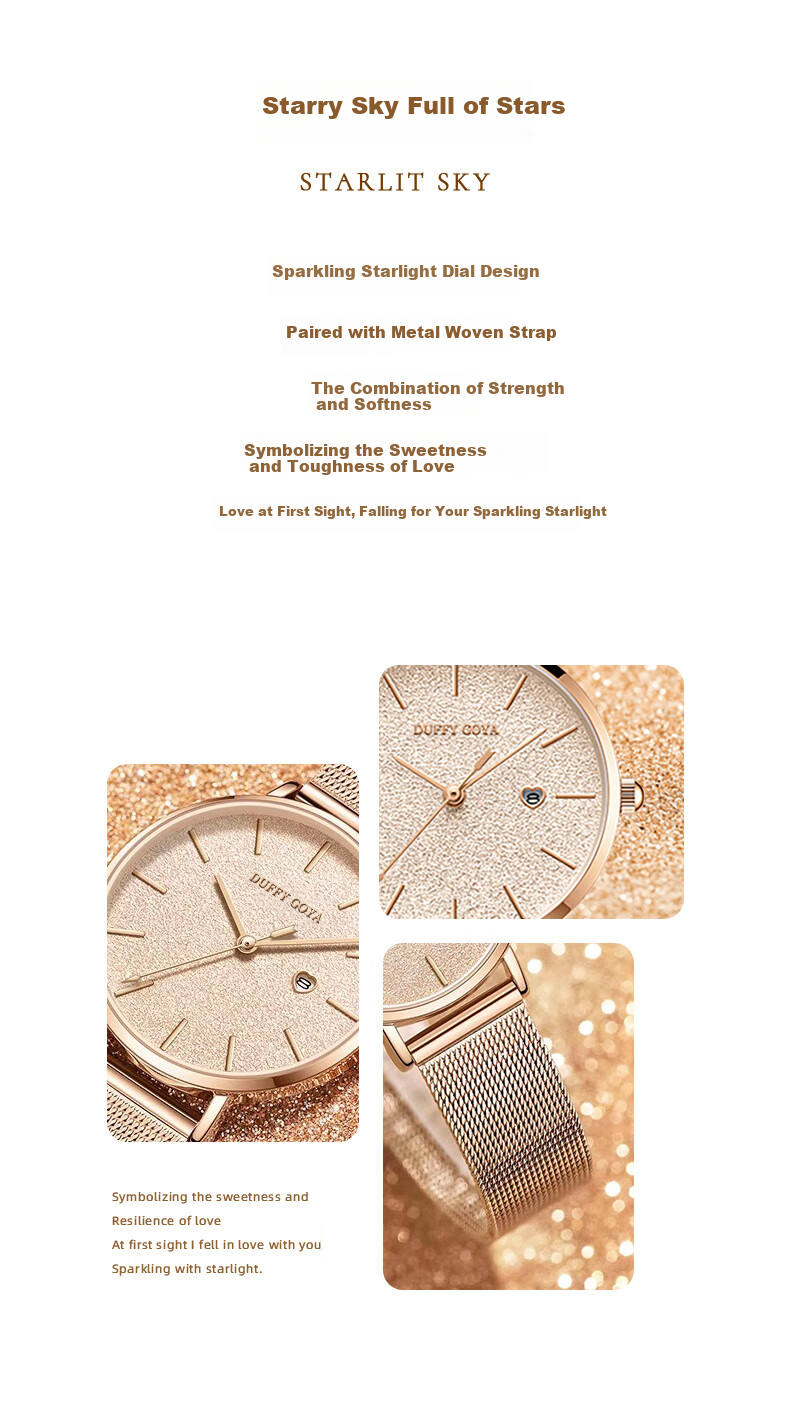 Dufeigeya DUFFY GOYA Women's Watch Brand, 2026 New Top Ten Famous Watches, Gift for Girlfriend, Practical And Thoughtful Present for Wife, World 3