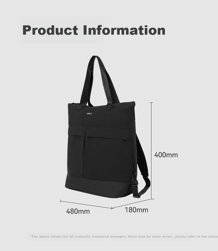 JD Jingzao Black Warrior Handheld Tote Bag Sports Backpack Laptop Bag Commuter Travel School Bag 12