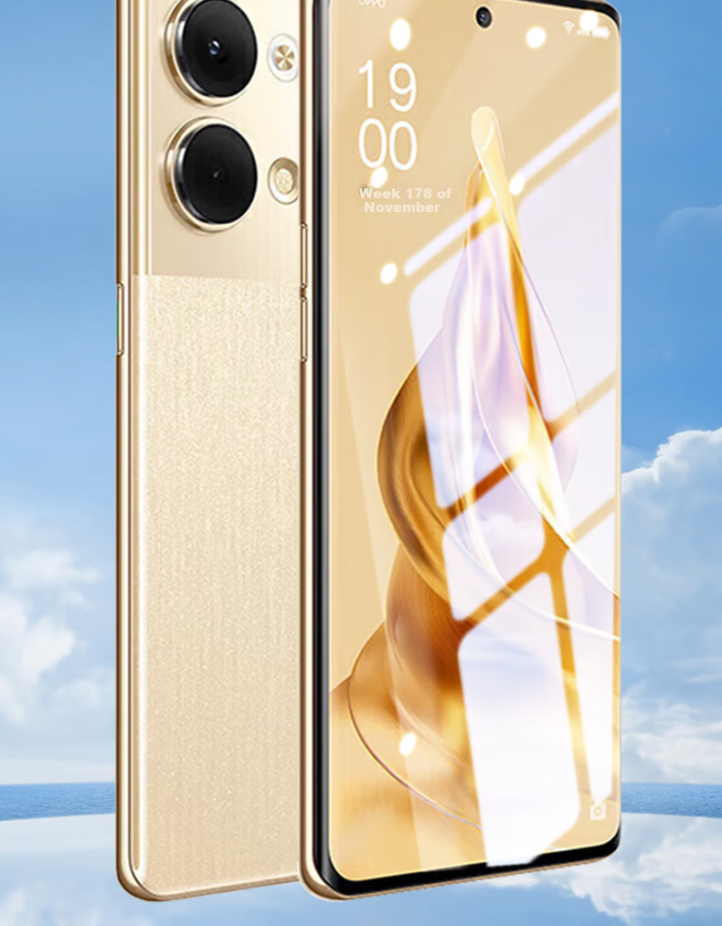 Baozou [Compensation for Defective Products] Tempered Glass Screen Protector for OPPO Reno9, Full Coverage Curved Screen Film for OPPO Reno9 Smartphone, HD Anti-Scratch Anti-Fingerprint Protective Film 2