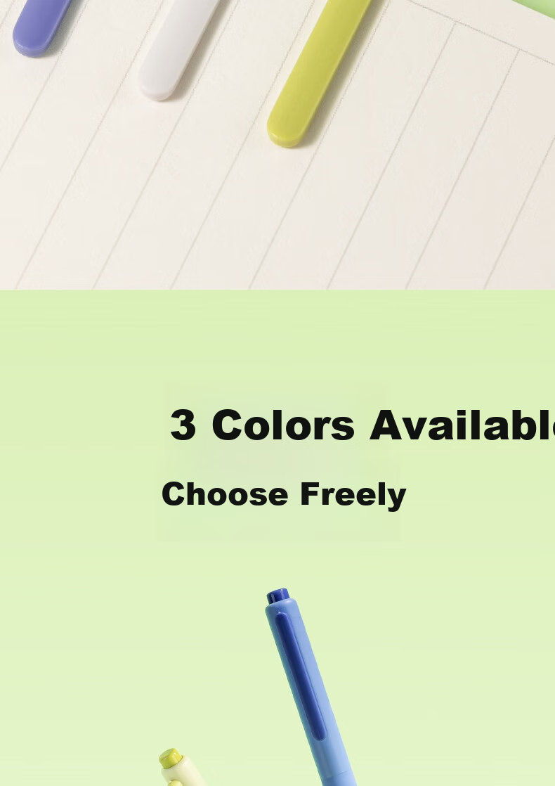 NUSIGN 985 Tri-Color Gel Pen 2-Pack 0.5mm Black Red Blue Multi-Color Click Pen for Note-Taking Student Office Stationery NS565-2 High-End Brand by Deli 8