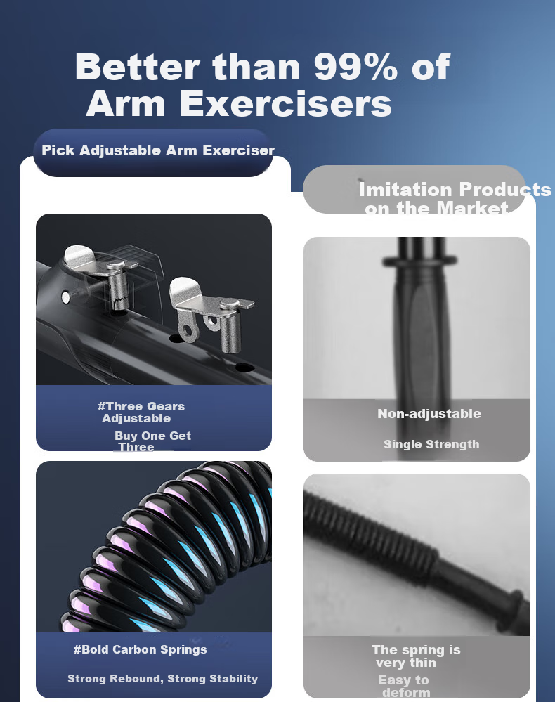 PEAK Adjustable Spring Grip Barbell for Men, Arm Strength Trainer, Chest Muscle Exercise Fitness Training Equipment, 30kg 3