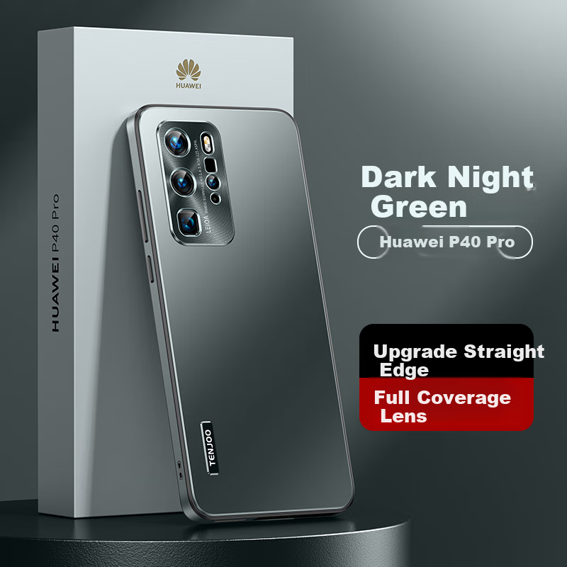 Чехол Tianjue для Huawei P40 Pro, защита линз, противоударный силикон, ультратонкий бизнес-стиль, модный дизайн для мужчин и женщин, премиальное качество, зеленый