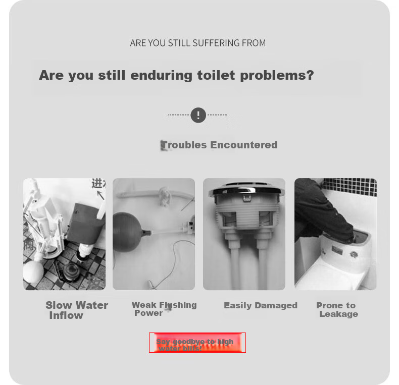 Haili Universal Toilet Tank Accessories, Drain Valve, Old-Style Integrated Flushing Toilet, ABS Inlet And Outlet Flushing Valve, SJ26 Blue 2