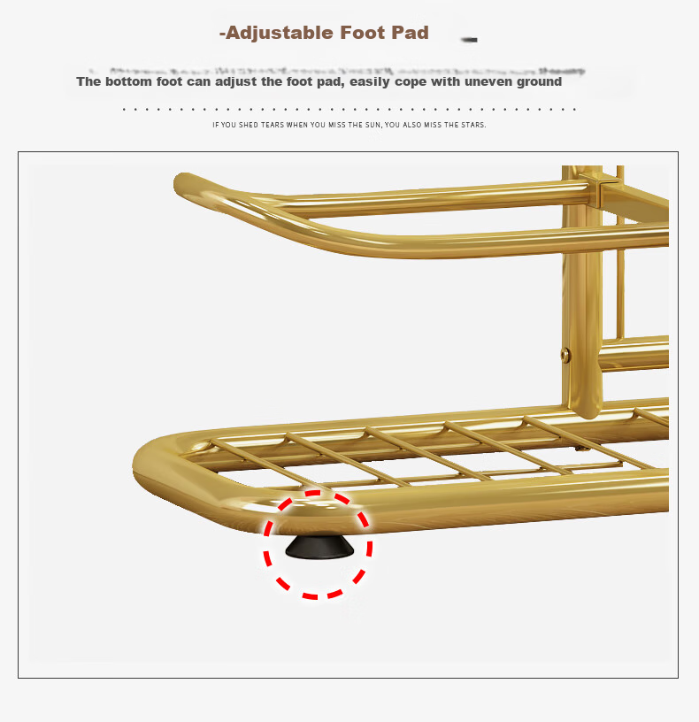 WoJia Basketball Hoop Storage Rack Floor Standing Organizer Home Living Room Toy and Ball Storage Rack Gold 9