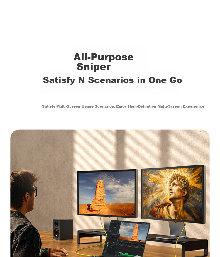 Aohi Adonis USB4 2.0 Fast Charging Data Cable, PD240W Full-Function 120Gbps Transmission, Dual Type-C, HD 8K Video Display, Screen Casting, Expansion Dock 9