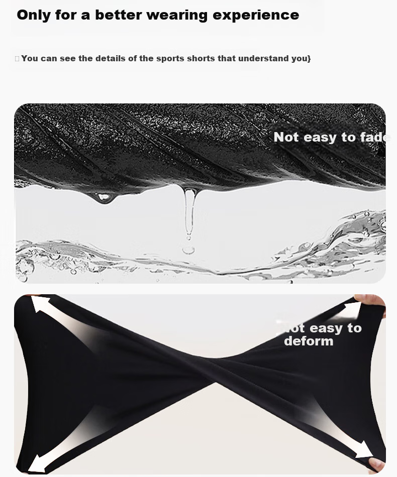MINISO Summer Shorts for Men, Quick-Dry Sports Casual Trendy Antibacterial Sun-Resistant Outdoor Men's Knee-Length Shorts Z Black M 16