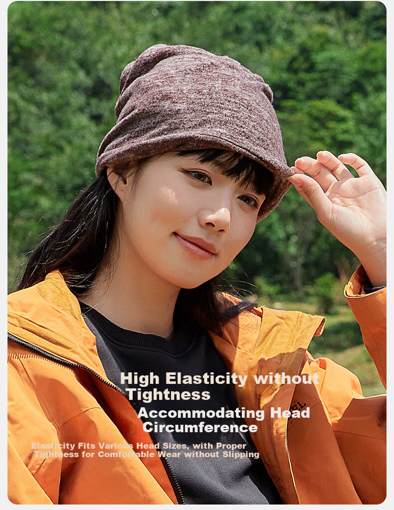 CAMEL Outdoor Hiking Travel Warm Neck Gaiter Cycling Sports Knitted Hat Neck Warmer A1W3XOA103 White Blue Gray Interstrip 8
