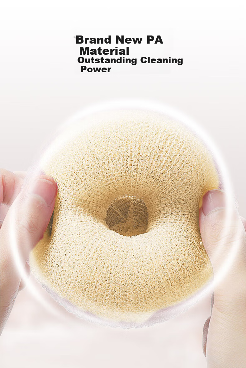 Baoshi Bath Loofah, Non-Spill Bath Sponge, Exfoliating Washcloth for Men, Women And Children, Bathing Essential, 3D Massage Bath Sponge, Bath Flower, 2-Pack 7