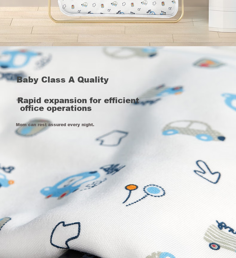 Ankexin Baby Washable Pure Cotton Diaper Pad, Large Size Bed Sheet, Baby Diaper Protection Mat, Zoo Style, 180*200cm 11