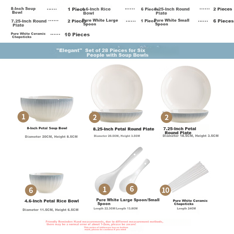 Yichen Bowl And Plate Set for Home Use, 2026 New Stylish Design, Complete Set of Bowls, Plates, Chopsticks, And Tableware, Housewarming Gift