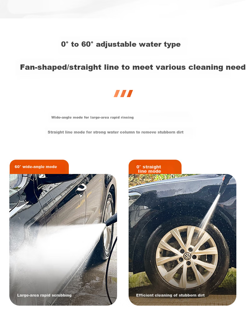 Yili Car Wash Machine High-Pressure Water Gun Washer, Car Washing Water Gun High-Pressure Household High-Pressure Car Wash Machine Sensor 4450Pro 9