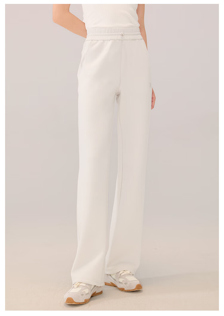 RA&RN / Love As You 2025 Autumn New Women's Sports Casual Pants Elastic Waist Loose Wide-Leg Draped Straight-Leg Trousers 1