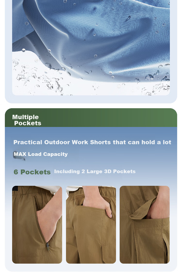 JD Original Spring Sun Protection Cargo Pants, Quick-Drying Breathable Wear-Resistant Multi-Pocket Water-Repellent Trousers for Men And Women, Black L 9