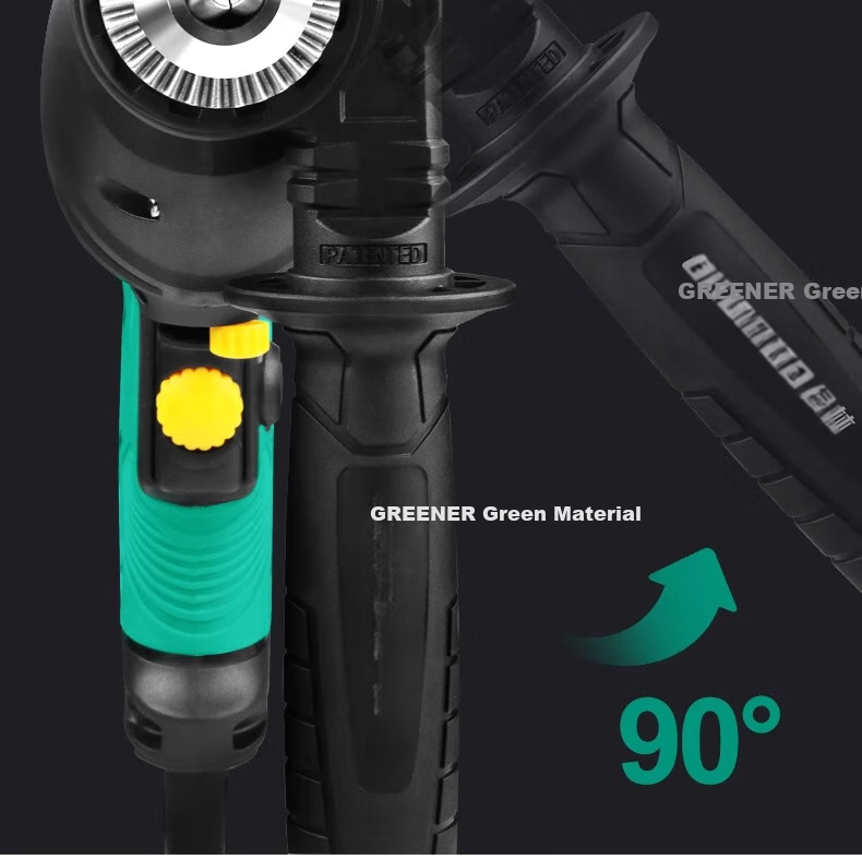 GREENER 710W Impact Drill, Electric Drill for Holes in Concrete, Household Electric Drill, Power Screwdriver, Wall Drilling, High-Power 20