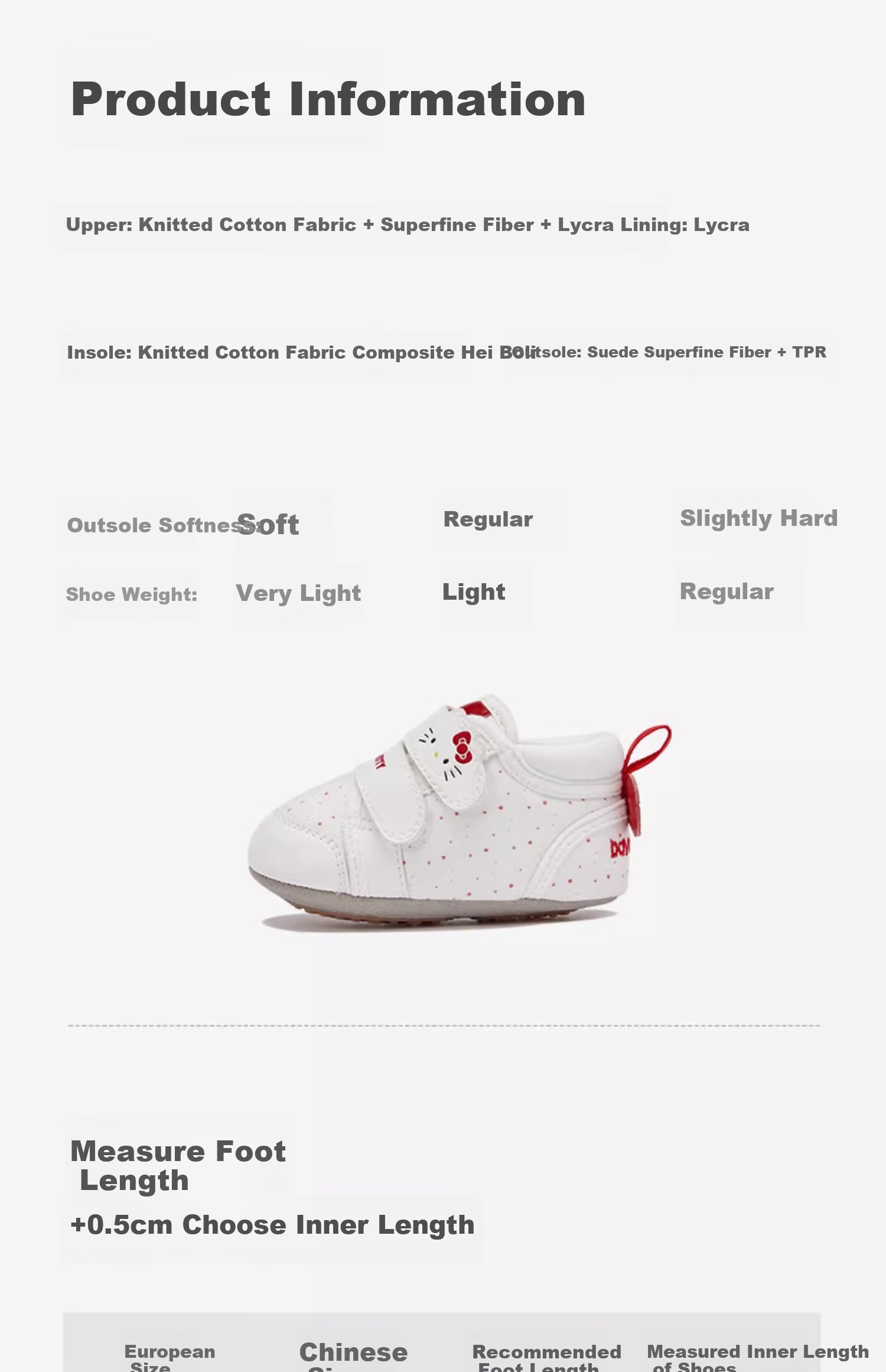 DAVE & BELLA Hellokitty Collaboration Pre-Walking Shoes for Baby Girls, Canvas Shoes, Autumn Footwear 15