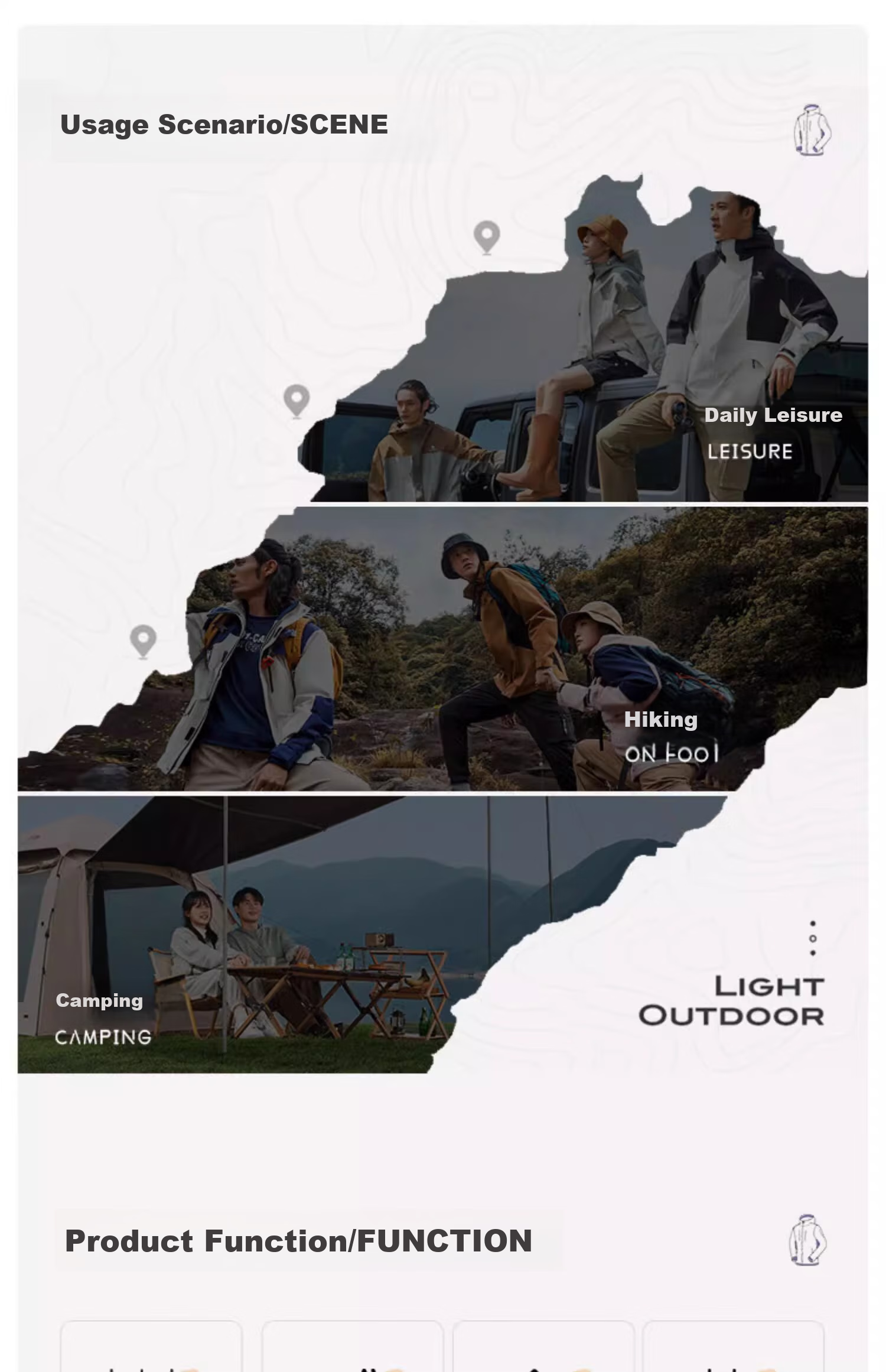 CAMEL [Wang Junkai's Choice] Outdoor Jacket Three-In Unisex Spring And Autumn Fleece-Lined Windproof Waterproof Mountaineering Coat 7