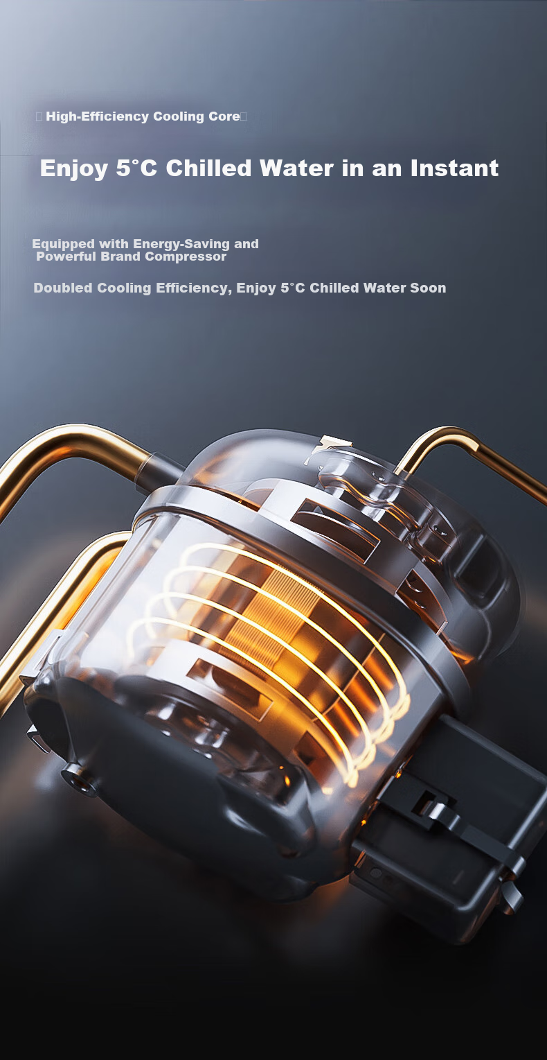 Zhuolang Ice Maker And Water Dispenser Combo, Coffee Machine with Ice Making Function, Countertop Instant Hot Water Dispenser for Home Use, Milk Frother, Direct Drinking Ice Maker, Cold And Hot All-In Ice Cube Machine, Americano Coffee Machine IH6 24