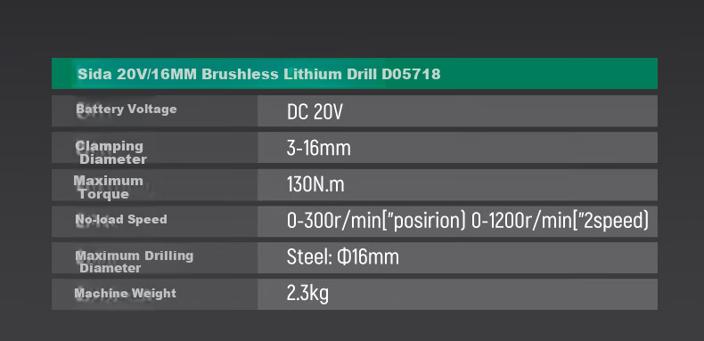 Shida SATA Brushless Air Drill Lithium Battery Drill High-Power Putty Mixer Cement Mortar Mixer D05718 37