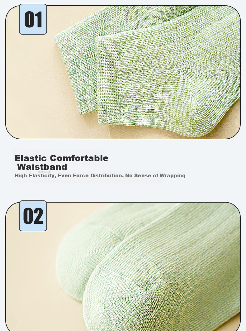 Qihaiqiu Disposable Socks for Children, Breathable And Sweat-Absorbing, for Boys And Girls, Travel And Daily Use, Mid-Calf Socks, 5 Pairs, Boys' Size L 12